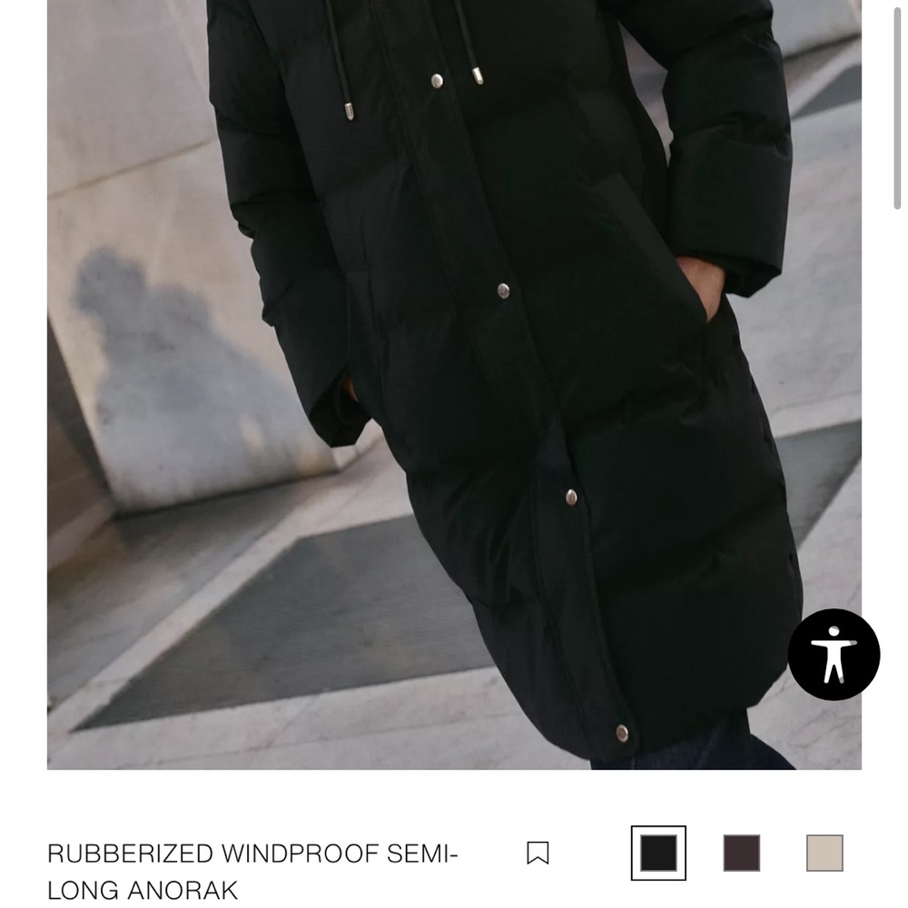 Zara Black Puffer Jacket